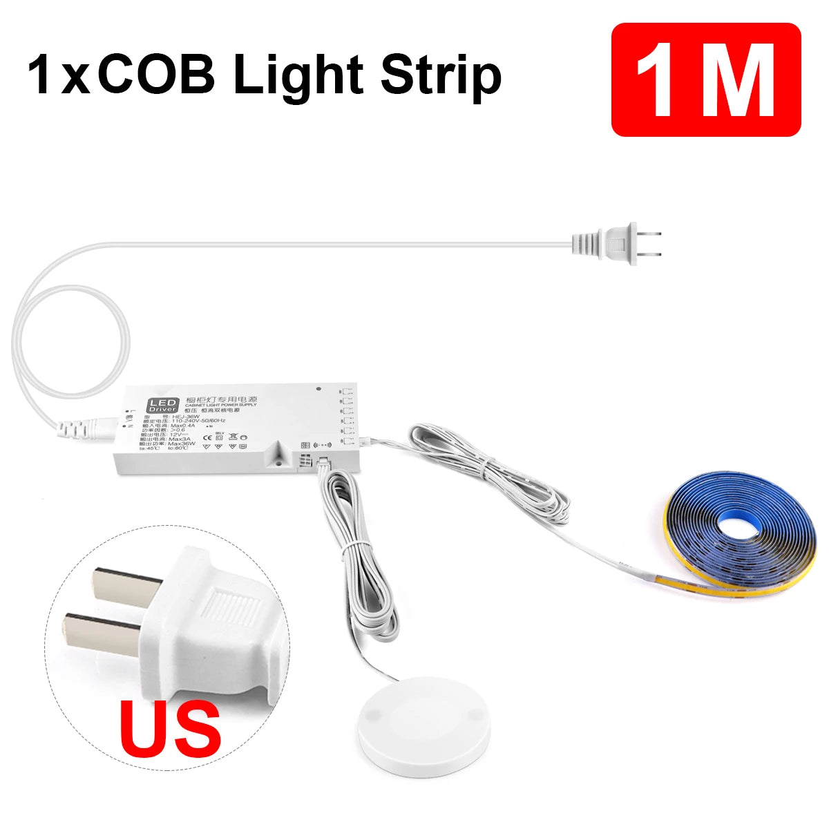 Smart Penetrable Wood COB LED Strip Touch Sensor Light 320Leds/m Warm/Neutral White Parallel Lights Kitchen Backlight Lighting