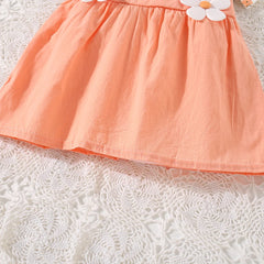 Baby Girl Dresses Summer Flower Printed Sweet Doll Collar Short Sleeved Children Clothing for Baby