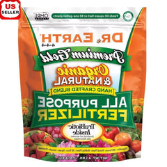 Premium Organic All Purpose Plant Food 4-4-4 Fertilizer 4 lb Natural Nutrients Probiotics Mycorrhizae Soil Microbes Drought