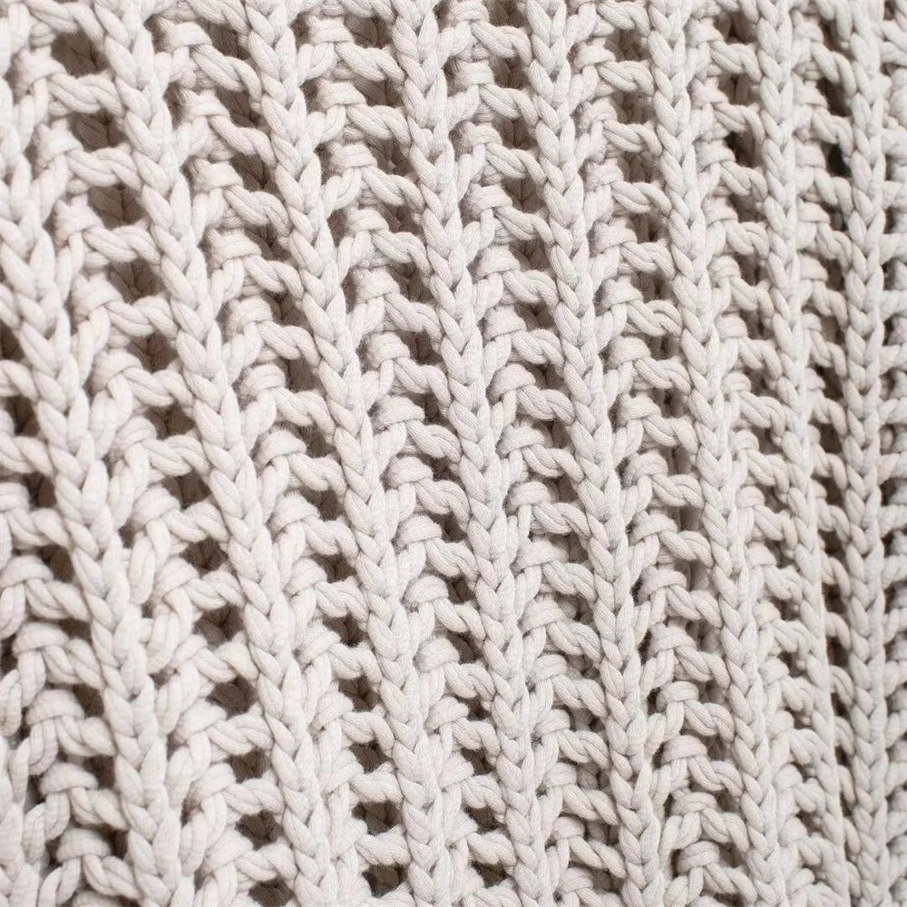 Hollow Out Knit Pullover Women Casual Round Neck Lace Up Bow Sweater Female Autumn Short Sleeves Solid Knitwears Lady