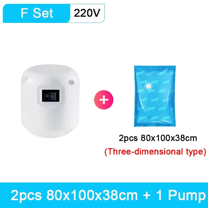 220V 55W Powerful Vacuum Pump for Home Organizer Traveling Clothes Storage Bag Electric Sealer Machine Space Saver Fast Shipping