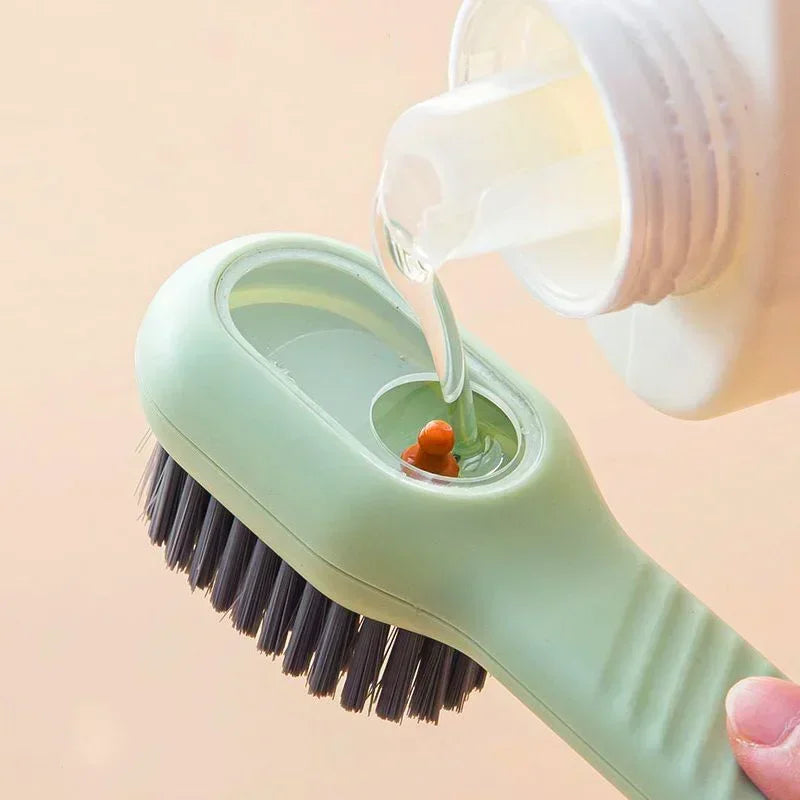 1/2/4PCS Shoe Washing Machine Bag with Liquid Shoe Brush Set Durable Laundry Shoe Bag and Soft Bristle Clean Brush for All Shoes