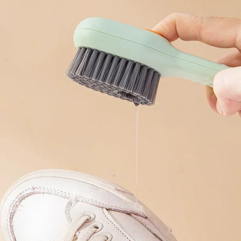 1/2/4PCS Shoe Washing Machine Bag with Liquid Shoe Brush Set Durable Laundry Shoe Bag and Soft Bristle Clean Brush for All Shoes