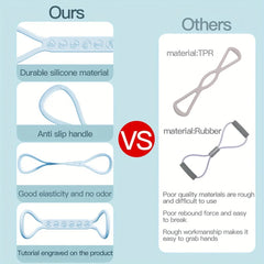 Silicone Resistance Bands Non-Slip Tension Stretch Straps for Fitness Yoga Home & Outdoor Exercise Equipment