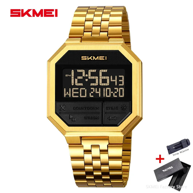 SKMEI 2350 LED Luxury Digital Watch for Men Sports Electronic Waterproof Display Wristwatches Mens Countdown Clock Reloj Hombre