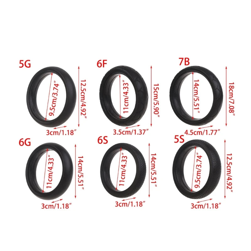 Baby Cart Tire Replacement Outer Tire Pushchair Pram Tubeless Tyre Stroller Wheel Casing Outer Cover Trolley Wheel Accessories