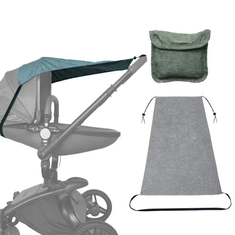 Baby Stroller Shade Blocks Windproof Waterproof UV Protection Sunshade Cover Accessories Outdoor Activities Mosquito Insect Net