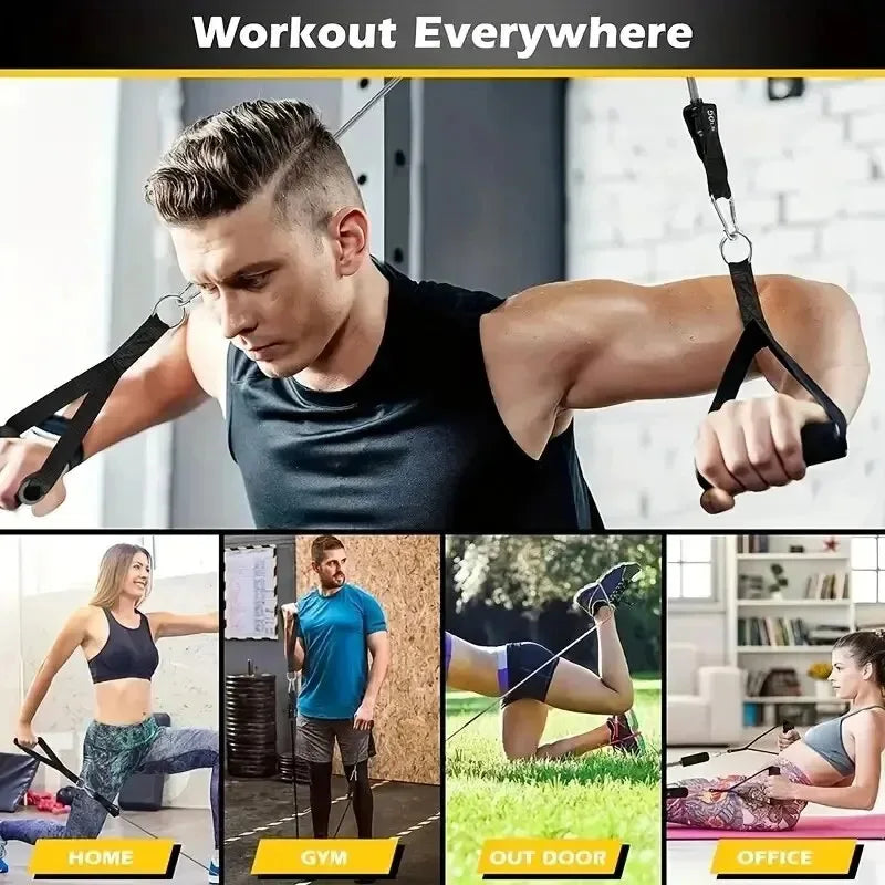 11 Piece Set Of Fitness Tension Rope, Elastic Band, Elastic Rope, Household Tension Device, Chest Muscle Training Equipment