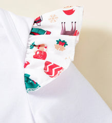 My First Christmas Outfit Baby Girl White Christmas Bodysuit Green Tree Tutu Skirt Headband First New Year Party Sweet  Clothes