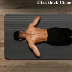 15MM Thick Yoga Mats Anti-slip Sport Fitness Mat Blanket for Exercise Yoga and Pilates Gymnastics Mat Fitness Equipment 185x60cm