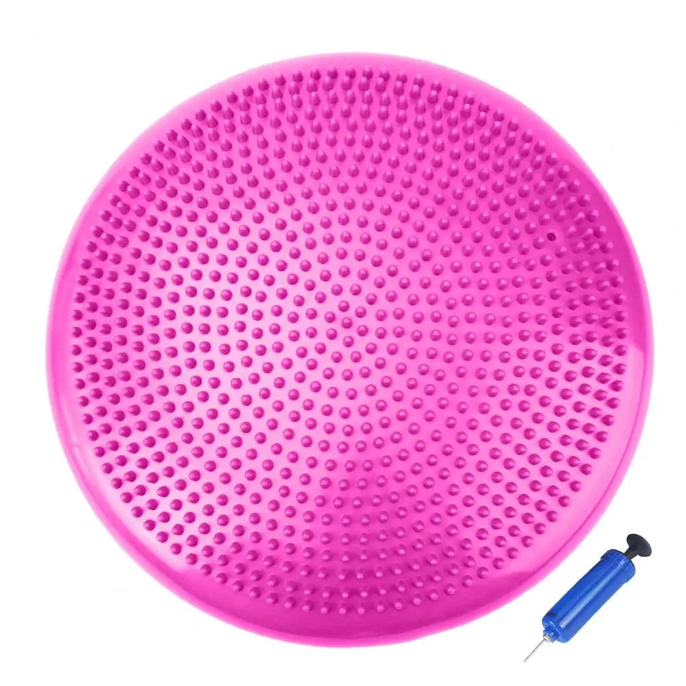 Balance Board with Pump Thick Yoga Fitness Inflatable Seat Pad Foot Massage Pain Relief Wiggle Cushion Sensory Balance Disc